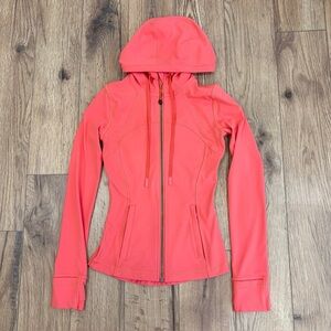 Lululemon Hooded Define Jacket Nulu In Pale Raspberry Size 0